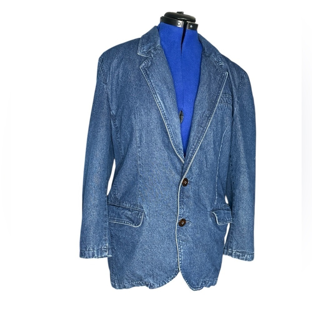 Vintage 90s Lizwear Size 10 Jacket
Denim Blazer jean jacket oversized preloved